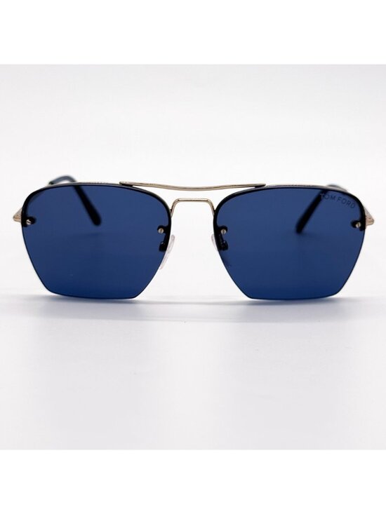 NEW TOM FORD SUNGLASSES WALKER TF504 28V AVIATOR GOLD/BLUE WOMEN EYEWEAR FT0504/ main image 4